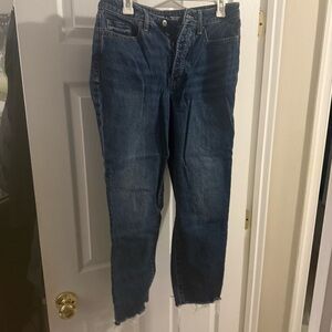 Old Navy Womens Dark Blue Straight Jeans